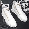 Fashion Brand Mens High-top Sneakers Hot Sale White Platform Casual Shoes Men Zipper Designer Sneakers Street Skateboard Shoes