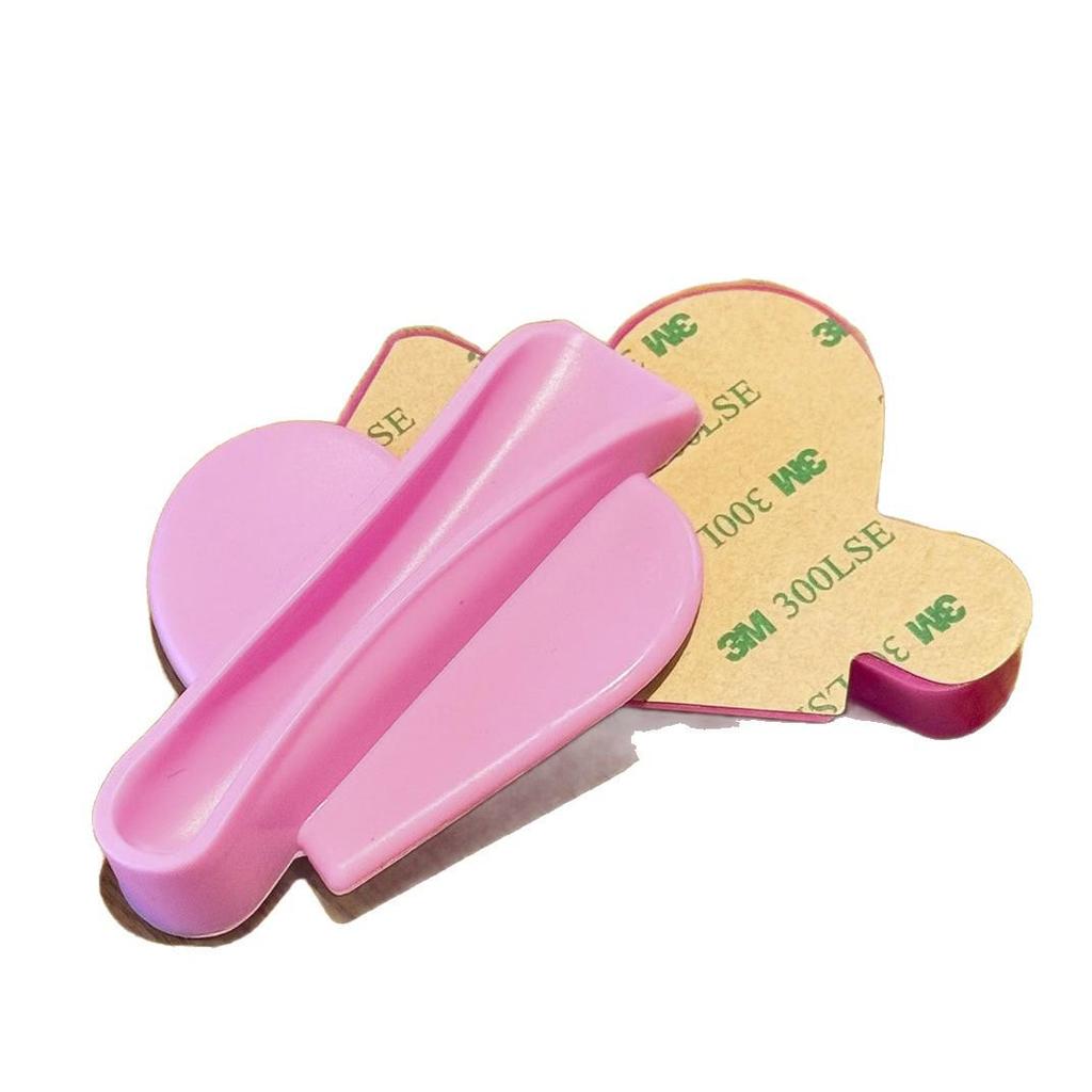 Silicone Heart Lipstick Holder: Universal Phone Back Sticker with 3M Adhesive