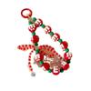 Christmas Bag Pendant Keychain Beaded Phone Lanyard Lovely Phone Charm Rope