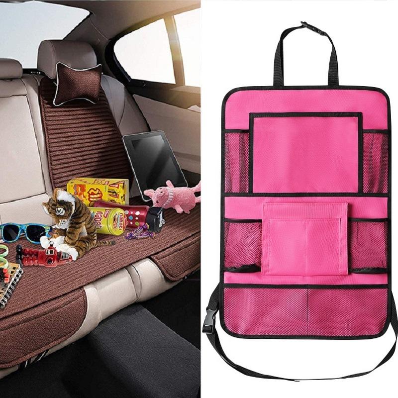 Car Back Seat Organizer Touch Screen Tablet Holder Automatic Storage Pocket Protector Travel Seat Back Organizer Kick Mats Seat Interior Accessories
