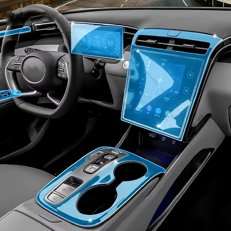 Защитная пленка из ТПУ для Hyundai Tucson NX4 2021 2022 2023, прозрачная, антицарапающая, аксессуары для центральной консоли интерьера автомобиля.
