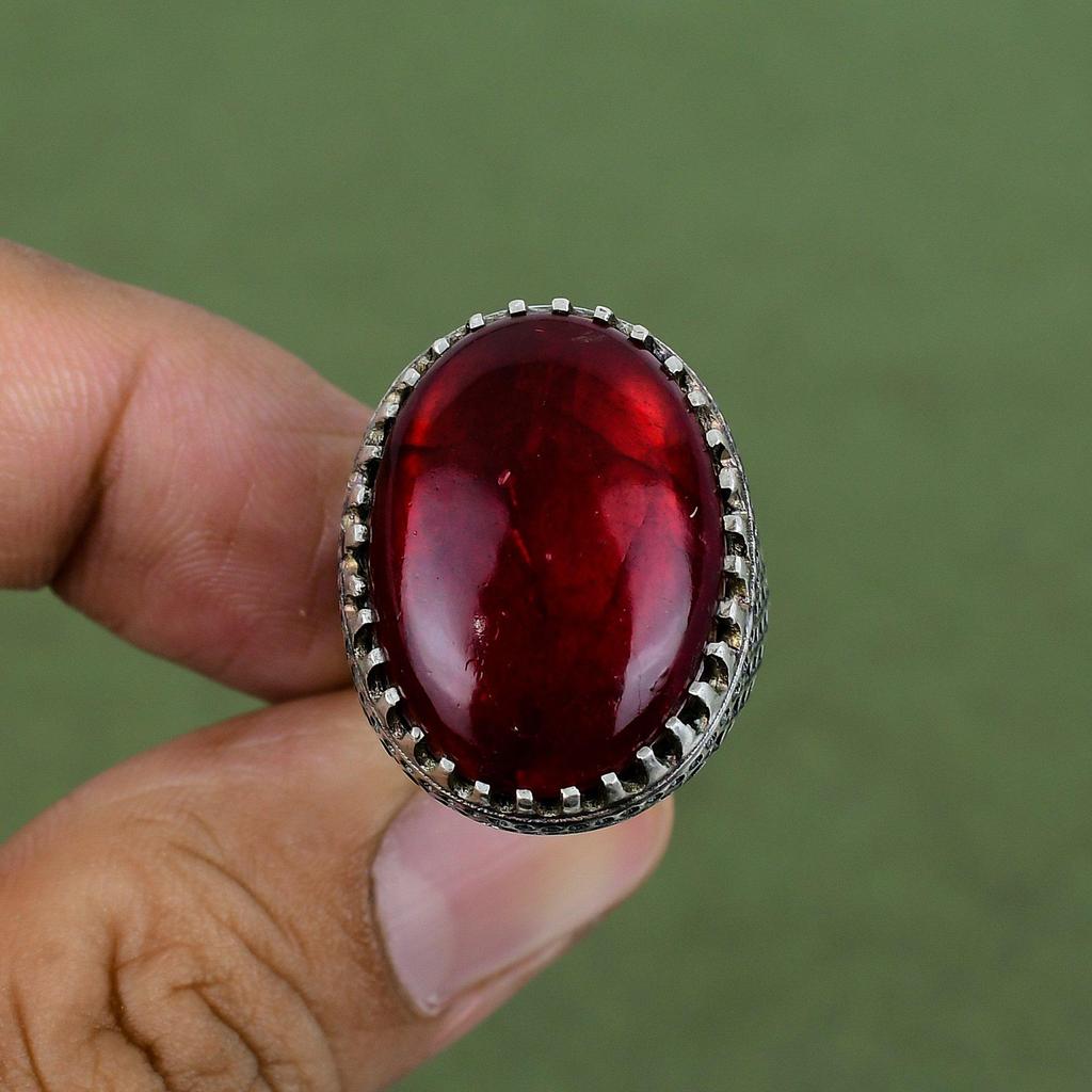 Red Fire Labradorite Ring 925 Sterling Silver Ring Gemstone Handmade Ring Antique Jewelry Decent Ring Gifts For Women Available In Ring Size