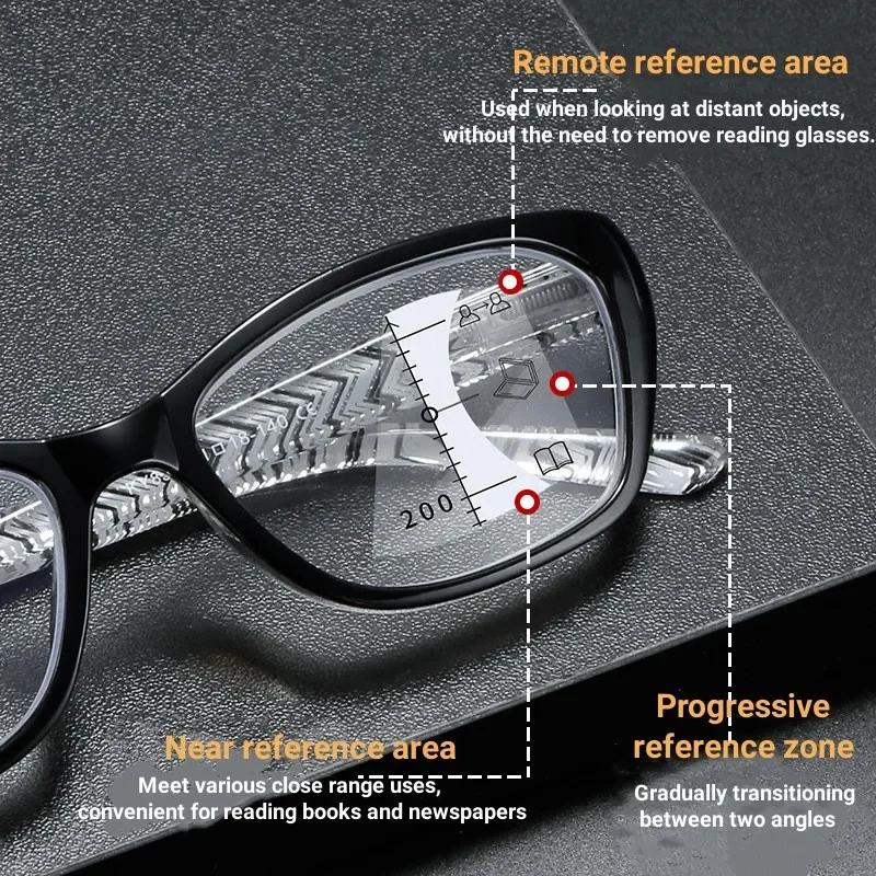 High Definition Reading Eyewear New Far Near Dual Use Anti Blue Light Presbyopia Glasses Progressive Multifocal eye glasses