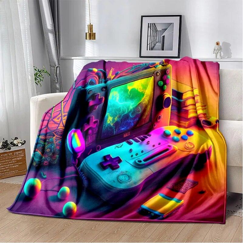 Одеяло для игровой консоли Game Boy GamePad в стиле ретро, ​​мягкое одеяло для дома, спальни, кровати, дивана, пикника, путешествия, офиса, одеяло, детское одеяло