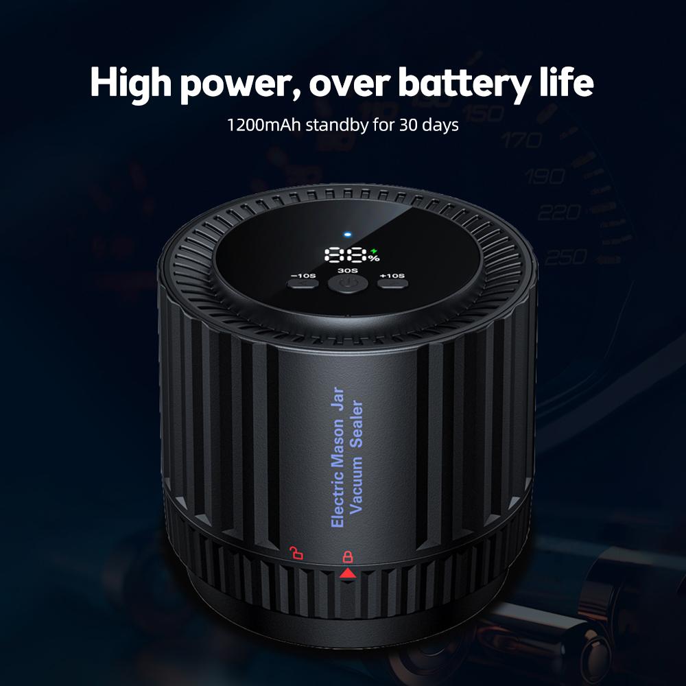 Электрический вакуумный упаковщик Mason Jar HD с ЖК-цифровым дисплеем, беспроводной комплект вакуумного упаковщика с возможностью записи