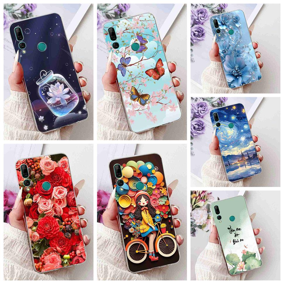 Для Huawei Y9 Prime 2019 6.59" Чехол Милая Девочка с Шариком Цветок Мягкий Силикон ТПУ Чехол Для Huawei Y9Prime 2019 STK-L21 Оболочка Телефона