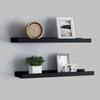 VidaXL Ledge Shelves for Photo Frame 2 Pcs Black 60x9x3 Cm MDF