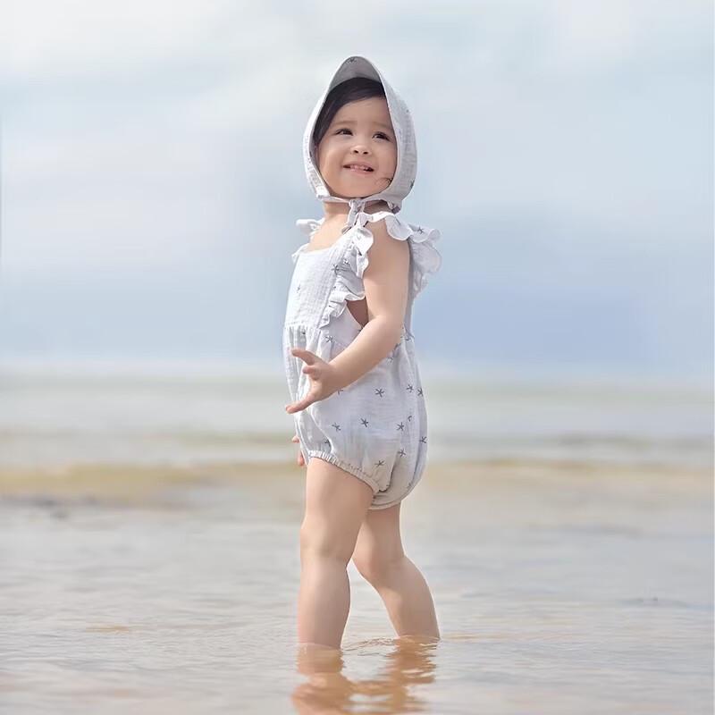 Koala Nose Baby Summer Sleeveless Gauze Bodysuit