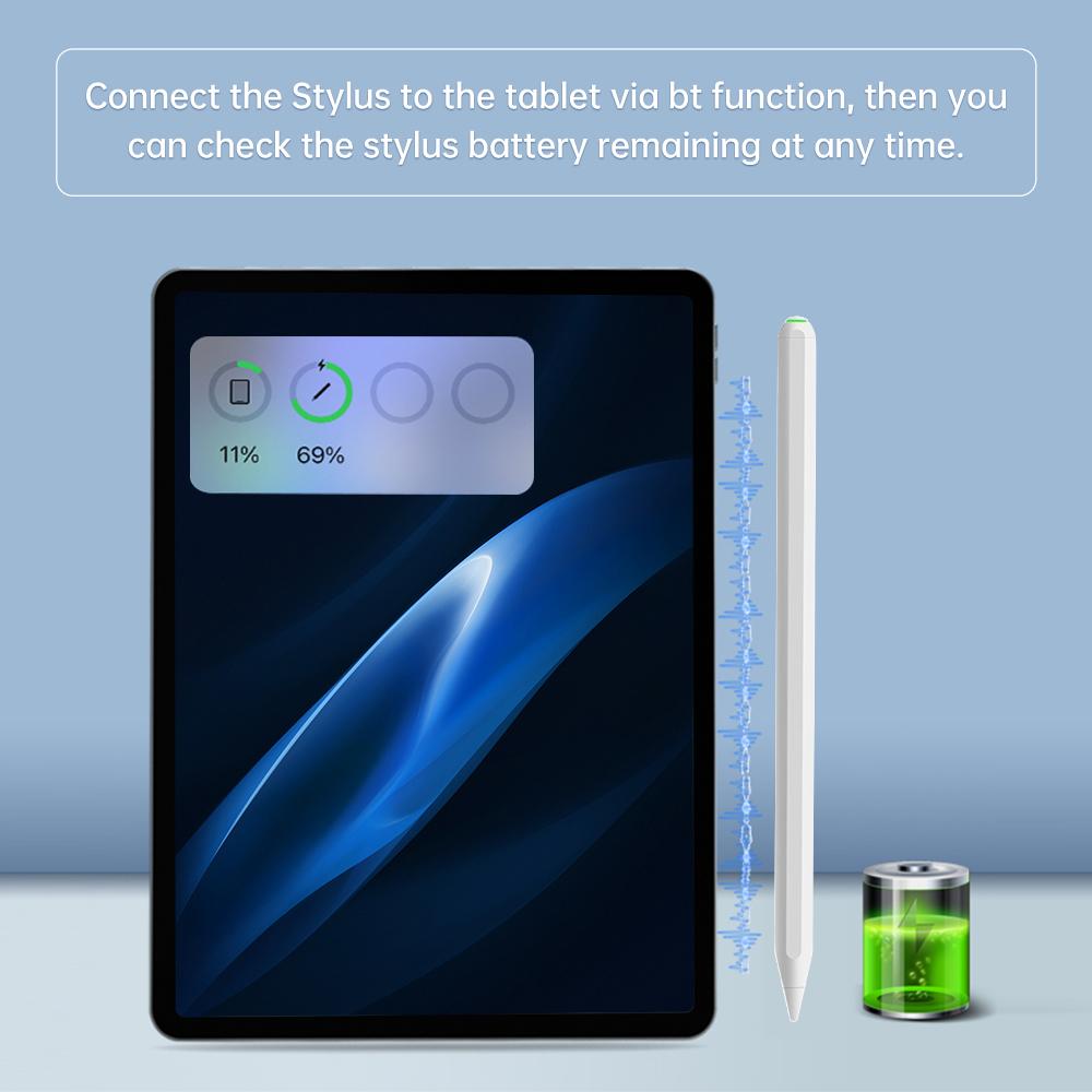 Активное емкостное перо Стилус с магнитной зарядкой Чувствительное к прикосновению гладкое отклонение ладони