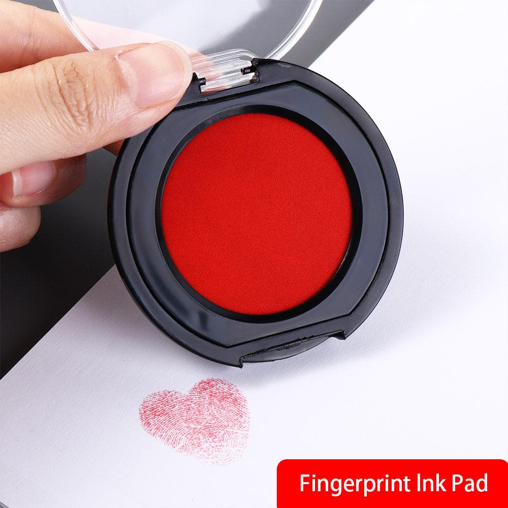 Clear Stamping Mini Fingerprint Ink Pad Red Blue Black Signing Inkpad Thumbprint Ink Pad  Agreement