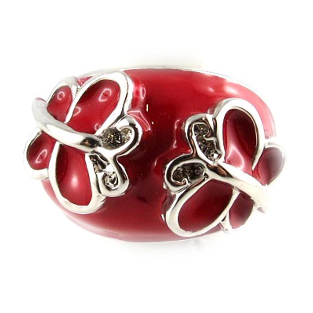 Красное дизайнерское кольцо Happy Days