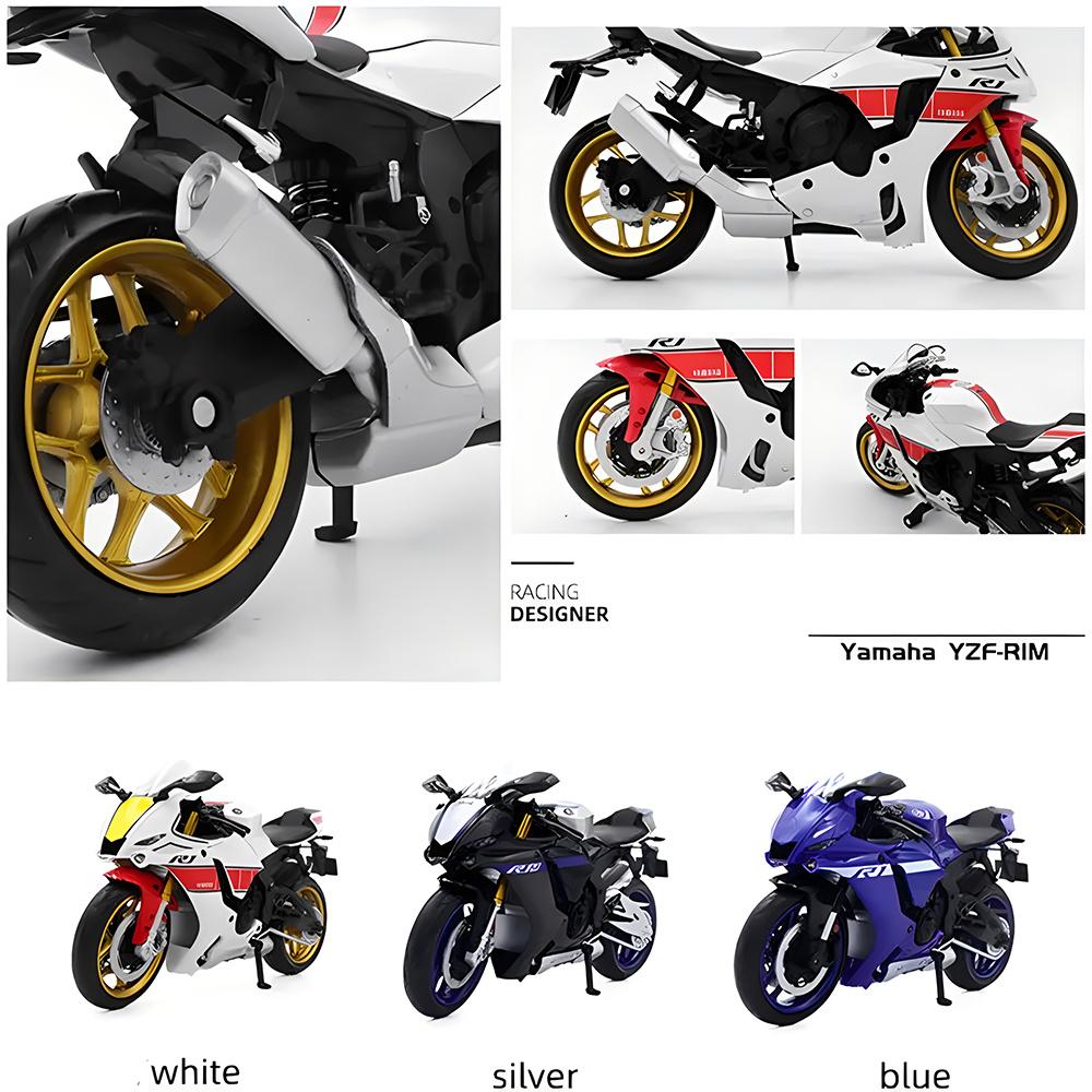 Масштаб 1/12 Yamaha YZF-R1M Модель мотоцикла Игрушка Литые модели для моделирования Мотоцикл Коллекция Украшения Игрушки для мальчиков Подарки