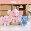 Adorable Lucky Plush Elephant Doll In Soft Blue And Pink Colors Perfect For Kids And Birthday Gifts
