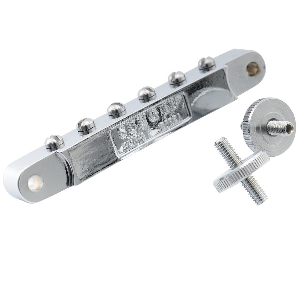 Musiclily Pro Bridge для электрогитары Epiphone Les Paul SG Style Electric Chrome 10,4 мм ABR-1 Tune-O-Matic,