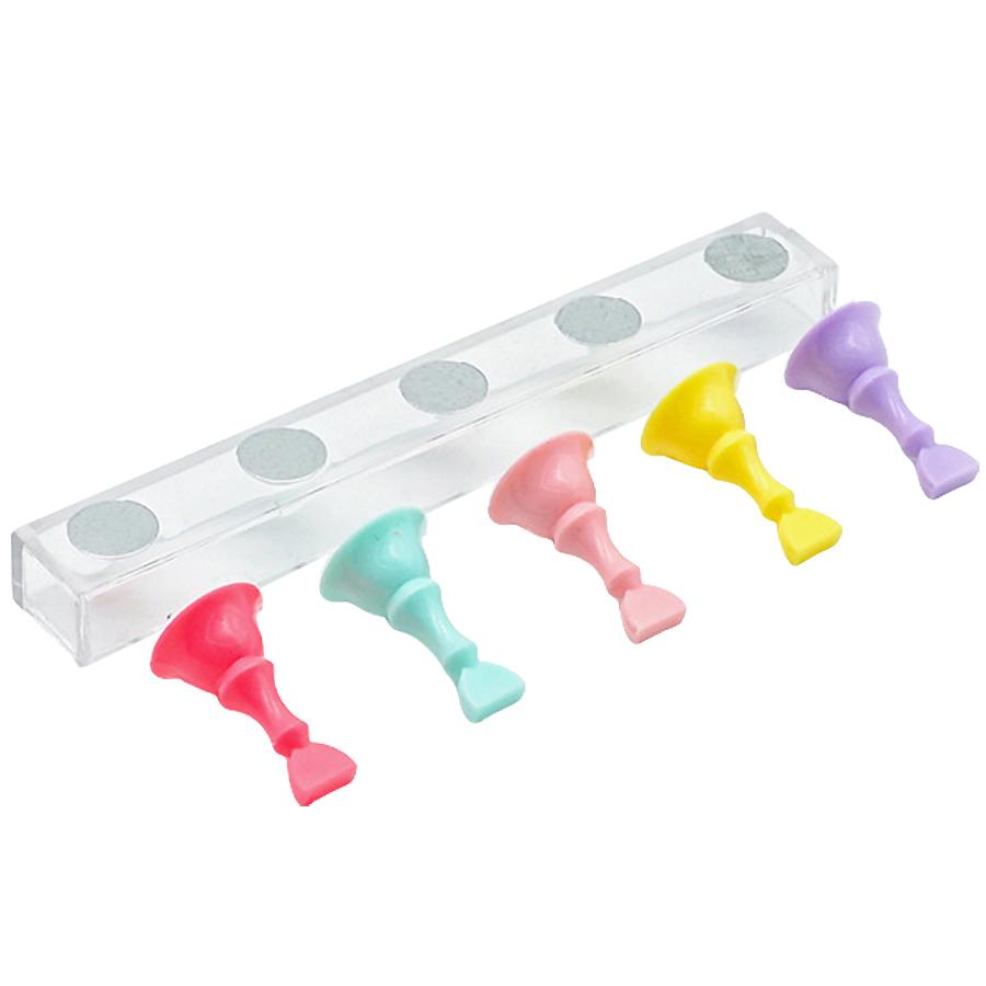 Магнитная неоновая цветная база для ногтей, держатель для типсов, набор для демонстрации накладных ногтей в салонах и дома