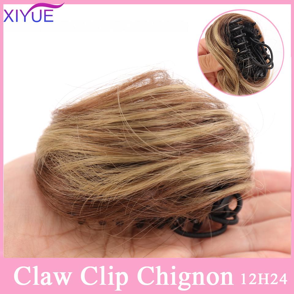 Накладные волосы на зажиме для когтей, синтетические высокотемпературные волокна, шиньон, искусственные волосы, омбре, волосы в виде когтей, грязные булочки, прическа, коготь