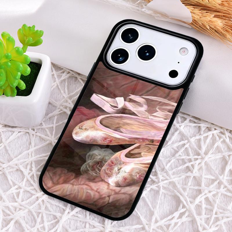 Чехол для телефона с балетной туфелькой для iPhone 17 Air 16 15 11 12 14 13 Pro Max Ударопрочный чехол