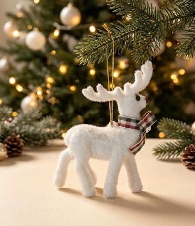 Christmas Reindeer White 19 Figurine Christmas Ornament Decoration