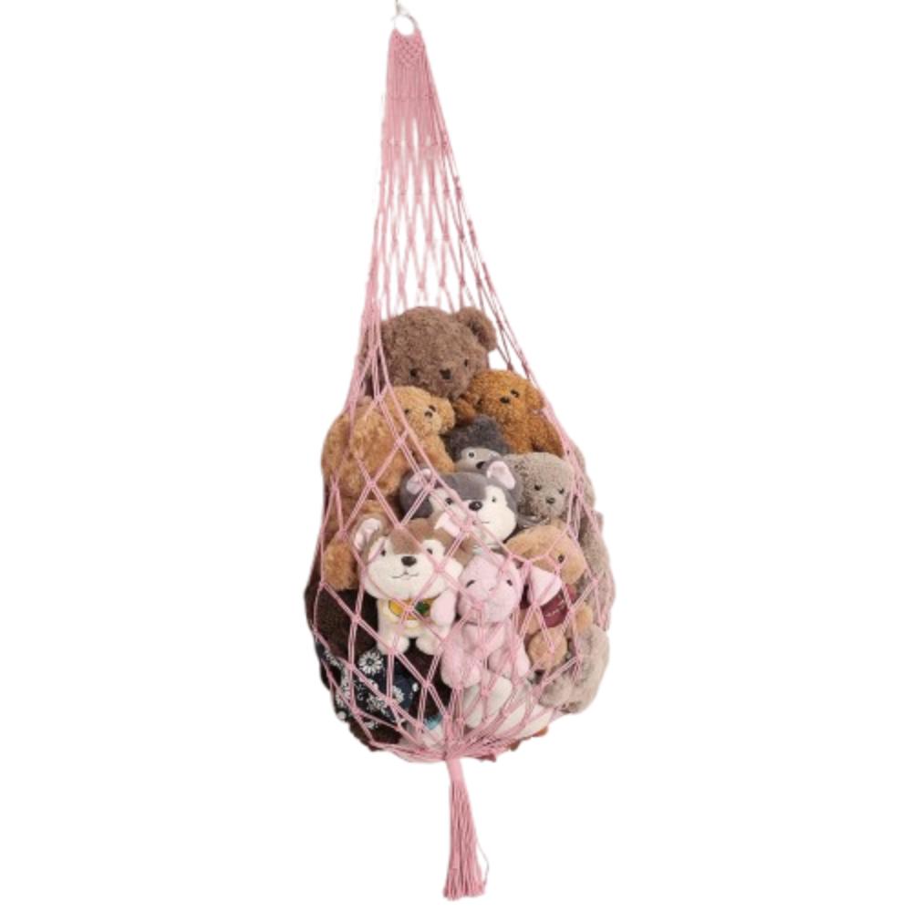 Wall Mounted Hanging Net Organizer INS Stuffed Doll Storage Holder Plush Toy Hammock  Playroom