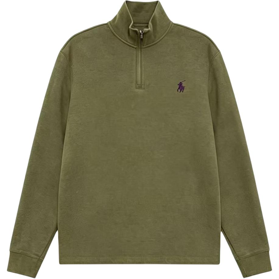Polo Ralph Lauren Весна-Лето 25 Толстовка с полумолнией и вышитым логотипом, с длинным рукавом, стандартный крой, мужская толстовка 710635035-006