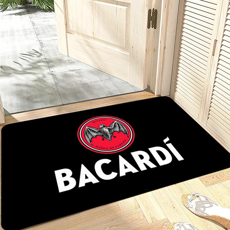 House Entrance Doormat Bacardis Rum Black Bat Hallway Carpet Living Room Rugs Non-slip Foot Carpets Bathroom Rug Floor Mats