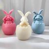 Long-Eared Egg Rabbit Plaster Doll-Silicone Mold Homemade Bunny Aromatherapy Candle Mold DIY Plaster Mold Home Decor