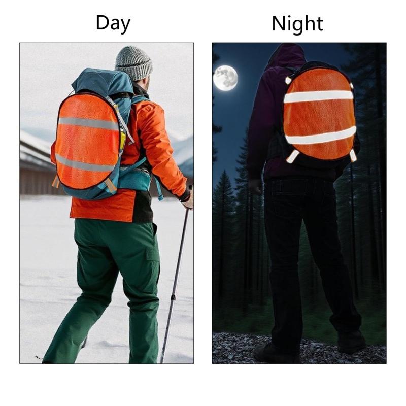 High Visibility Reflective Safety Covers For Outdoor Backpacks Bicycles Secure Hook And Loop Fastener