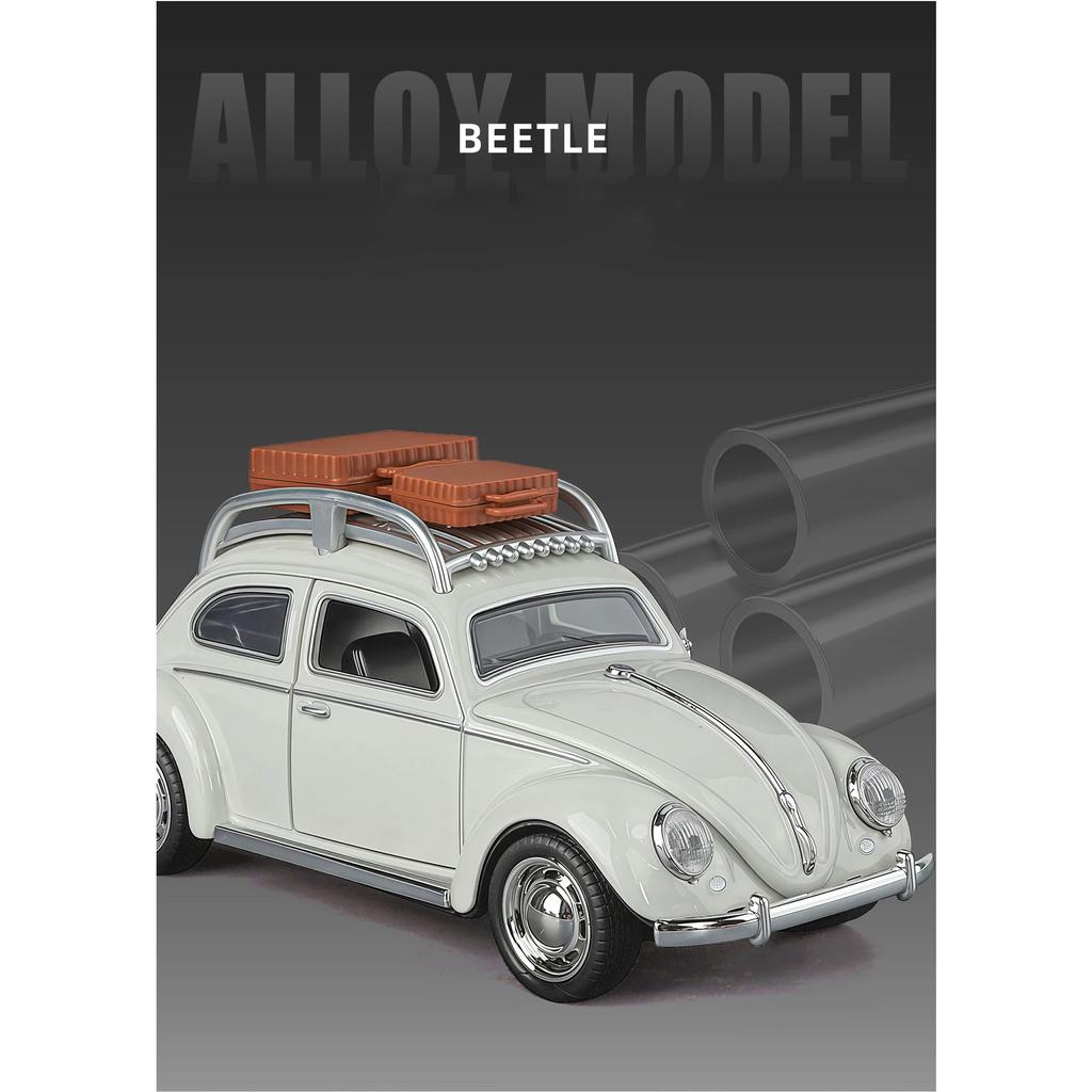1/32 Beetle 1995 Классический Автомобиль Сплав Модель Автомобиля Звук и Свет Оттяжка Детская Игрушка Коллекционные Предметы Подарок на День Рождения