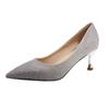 Fashion Single Shoes New Pointed Fashion Shallow Mouth Thin Heel Sleeve Foot Professional High Heels Women's Shoes2024