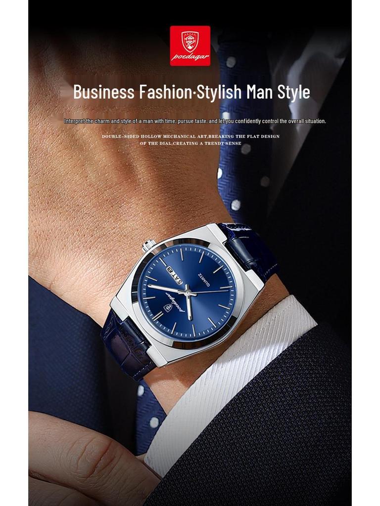 Новые швейцарские ультратонкие мужские водонепроницаемые повседневные кварцевые часы