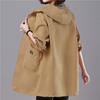 Spring Autumn New Thin Windbreaker Oversized Hooded Jacket Coat Temperament Casual Top Women Coat Trench Coat Clothes