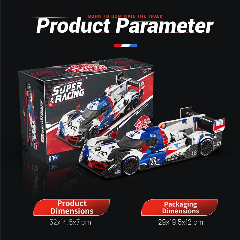 Eikee MOC Городской Гоночный Автомобиль Пламя Модель Строительные Блоки 16 Сеток Спортивный Автомобиль Кирпичики Игрушка для Детей Подарок на Фестиваль