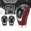5/6 Speed Car Gear Shift Knob Lever Cover Shifter Replacement PU Leather Cap Manual Transmission Kit Auto Accessories Decoration