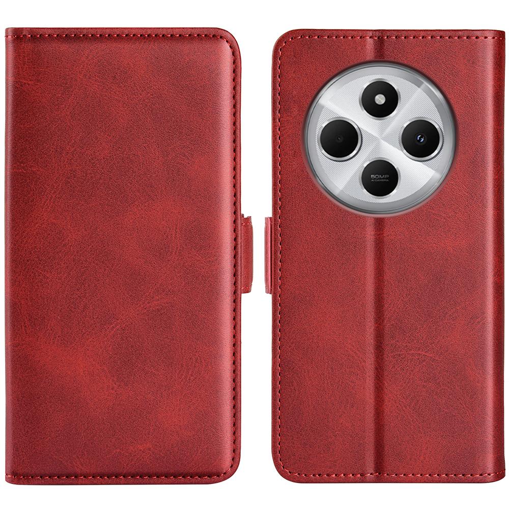 For Xiaomi Poco C75 4G/Redmi 14R 5G/14C 4G Stand Case Calf Texture Leather Wallet Phone Cover