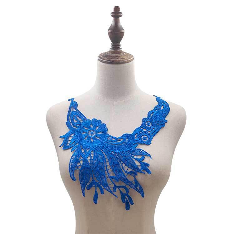 Водорастворимый кружевной воротник 3D с вышивкой из полиэстерового шелка