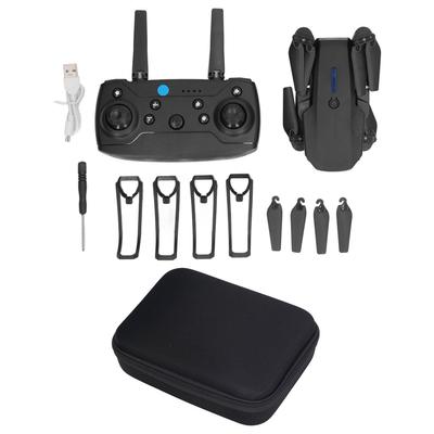 E88 4-осевой воздушный квадрокоптер HD с двойной камерой, высокое разрешение, складной, радиоуправляемый дрон, черный