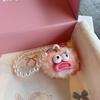 Yousheng Large Mouth Cartoon Plush Doll Keychain with Faux Pearls Lanyard Bag Hanging Decoration Macaron Color Key Holder Key Ornament