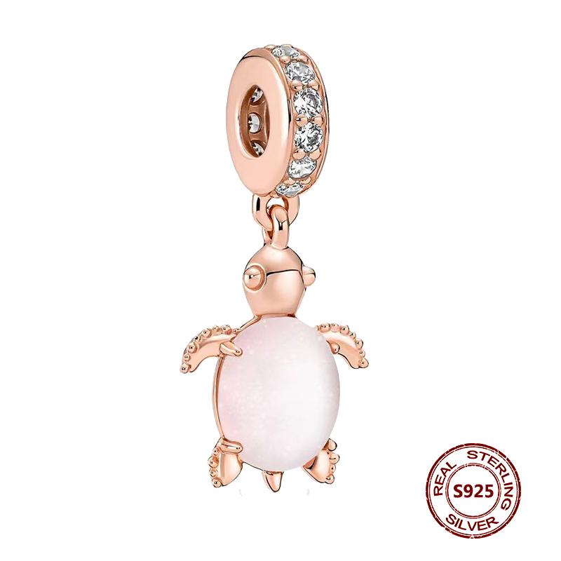 Подвески-хамелеоны, подходят модные оригинальные браслеты, серебро 925 пробы, циркон, осьминог, черепаха, бусина, бабочка, светлячок, подвеска, DIY изготовление ювелирных изделий