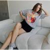 New Drinks Printed Cotton T-shirts Women and Men Short Sleeve High Street Oversize Solid Color Shirt Goth T-shirts Spring Summer 2025