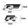 AABKX1 3D Metal R Rline Logo Badge Sticker Car Front Grille Trunk Emblem Stickers For Volkswagen VW Polo Golf Polo CADDY Beetle Jetta R