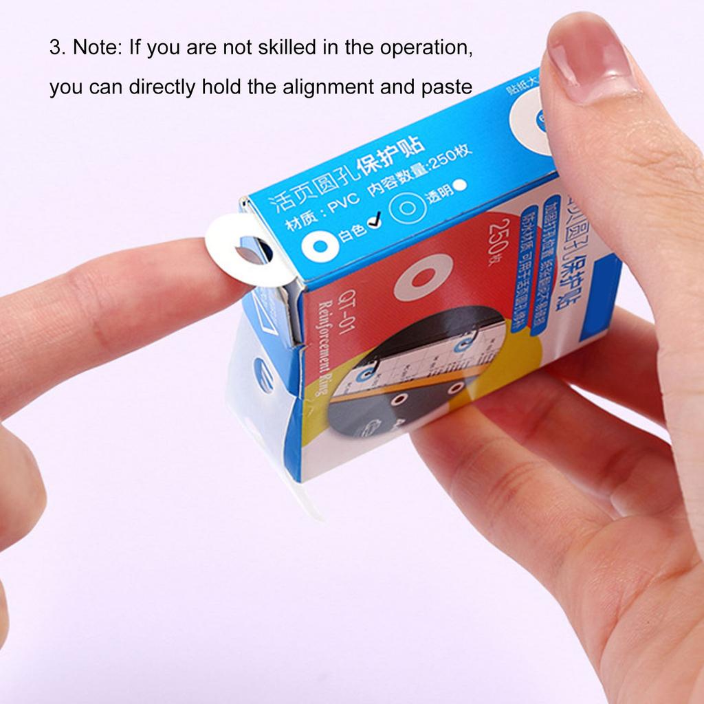 Hole Punch Reinforcers Stickers Production PVC Waterproof Simple Reinforcement Labels