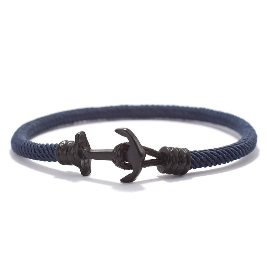 Men Bracelet Anchor 4mm Milanese Rope Braclet Outdoor Sports Beach Surf Nautical Wrist Guard For Male Hand Jewelry Pulseria