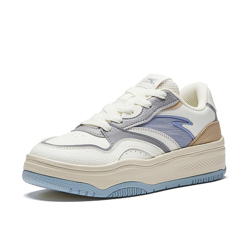 Anta Street Play 2 Comfortable Versatile Non-Slip Durable Low-Top Skate Shoes Women Sneakers White Gray Blue 922448077-3