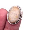 Natural Fossil Coral Gemstone Handmade 925 Solid Sterling Silver Ring S.6 B0L36