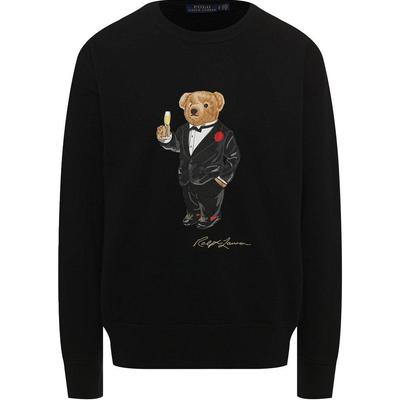 Polo Bear Graphic Crewneck Long Sleeve Sweatshirt Women sweatshirt Black 211782886-001