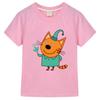 2026 НОВЫЙ Детская футболка Kid-e-cats Мальчики Девочки Дети мультфильм Одежда Футболки с коротким рукавом Модная уличная одежда Манга/Комикс Футболки Малыш Милая футболка