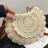 Bohemian Cotton Woven Bag Women's Fashion Hollow Round Crossbody Phone Bag Beach Bag