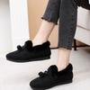 Winter Warm Womens Flat Shoes Indoor Cotton Slippers with Thick Sole Anti-Slip Warm Footwear Soft Bottom Plush Postpartum Shoes