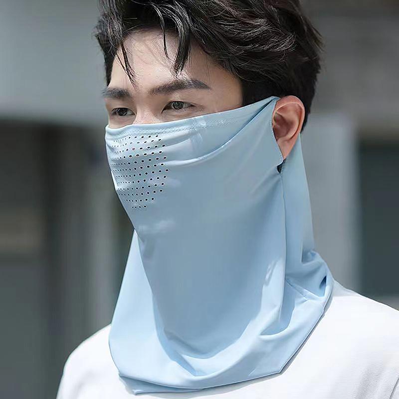 Летняя солнцезащитная маска Ice Silk Mask Защита от ультрафиолета для шеи и лица Солнцезащитные шапочки для лица