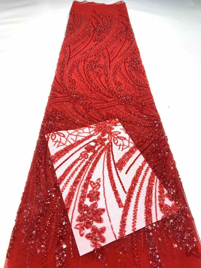 Роскошное африканское кружево с пайетками и бисером 2025 Высококачественное кружево 5 ярдов Розовое французское кружево Нигерийские сетчатые кружевные ткани для вечеринки